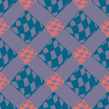 Soyut renkli geometrik Dikişsiz kareli desen arka planı için.