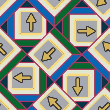 Kot düğmeleri Dikişsiz desen vektör çizim ile 