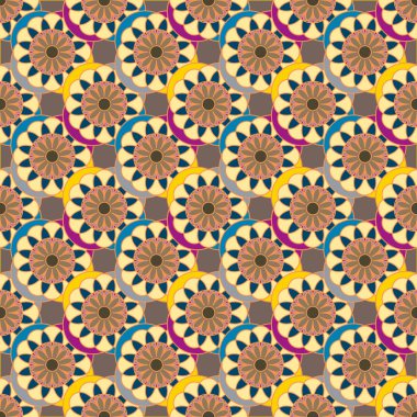  arka plan için çiçekli soyut geometrik seamless modeli