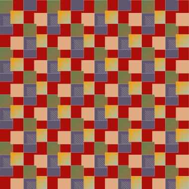 küpleri ve kareler arka plan vektör çizim