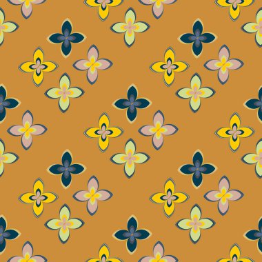  soyut çiçek geometrik Dikişsiz desen arka planı için