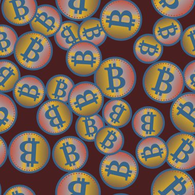 kesintisiz iş zemin bitcoins para ile desenli