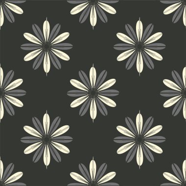  arka plan için çiçekli soyut geometrik seamless modeli