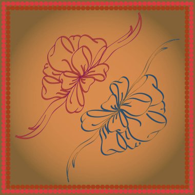 Yay ve şerit vektör karikatür çizimi