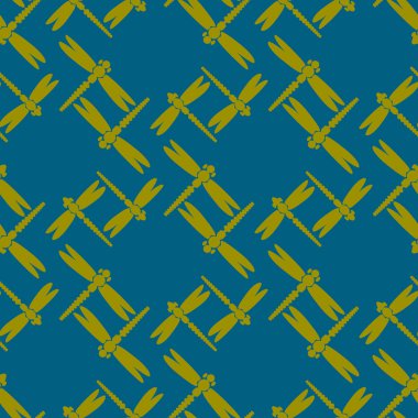 Yusufçuk seamless modeli. Vektör çizimler.