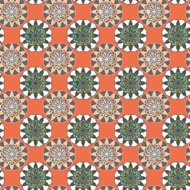  soyut çiçek geometrik Dikişsiz desen arka planı için