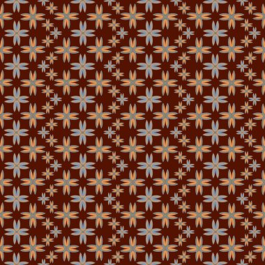 Çiçekler, vektör çizim ile çok renkli geometrik seamless modeli 