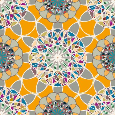  soyut çiçek geometrik Dikişsiz desen arka planı için