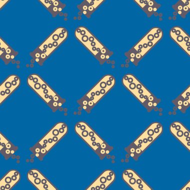 Kimya test tüpleri parlak arka plan üzerinde. Seamless modeli.