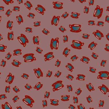 Kahve ya da çay Dikişsiz desen bardak.