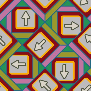 Kot düğmeleri Dikişsiz desen vektör çizim ile 