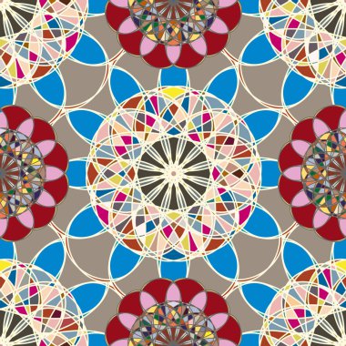  soyut çiçek geometrik Dikişsiz desen arka planı için