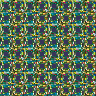 Soyut kaleydoskop desen renkli mozaik küre ile