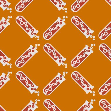 Kimya test tüpleri parlak arka plan üzerinde. Seamless modeli.