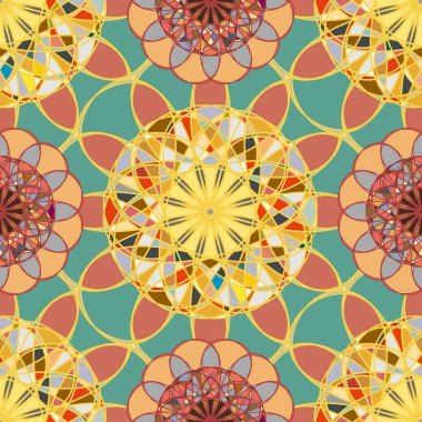  soyut çiçek geometrik Dikişsiz desen arka planı için