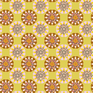  soyut çiçek geometrik Dikişsiz desen arka planı için