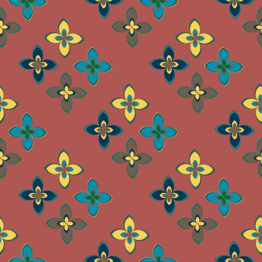  soyut çiçek geometrik Dikişsiz desen arka planı için