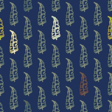 Memphis tarzı zemin ağaç yaprakları 