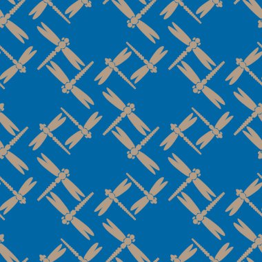 Yusufçuk seamless modeli. Vektör çizimler.