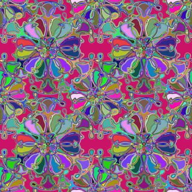 Soyut kaleydoskop renkli Dikişsiz desen arka planı için. 
