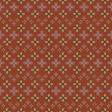 Çiçekler, vektör çizim ile çok renkli geometrik seamless modeli 