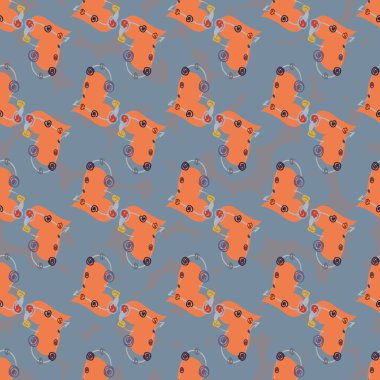 Soyut kalp doodle arka plan için seamless modeli