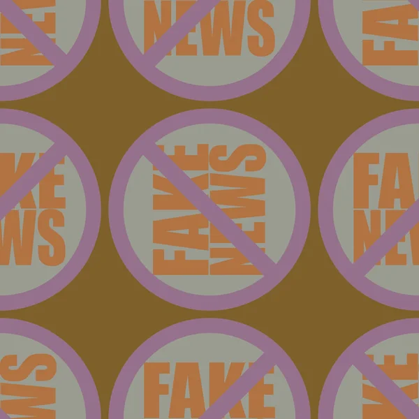 Концептуальный Бесшовный Шаблон Логотипом Фейковых Новостей Глобальные Проблемы Человечества Векторная — стоковый вектор