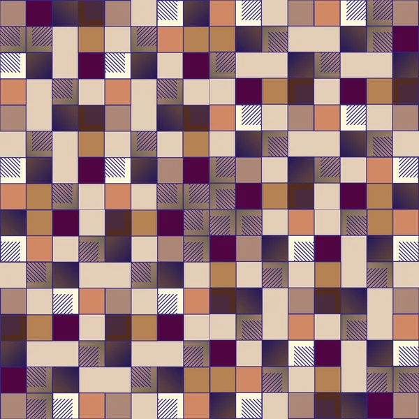 Mosaik Grafis Abstrak Ilustrasi Vektor Dari Kubus Dan Persegi - Stok Vektor
