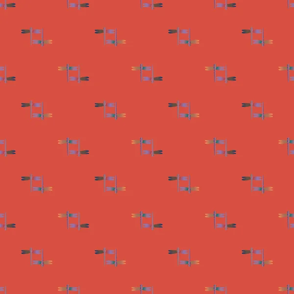 Dragonfly Seamless Pattern Vector Illustrations — Stock Vector