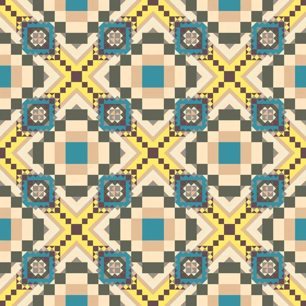 Geometric Ethnic Pattern Seamless Design Background Wallpaper — Stock Vector