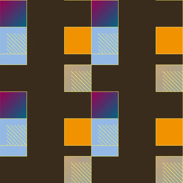 Abstrakte Grafische Pixel Vektorillustration Von Würfeln Und Quadraten — Stockvektor