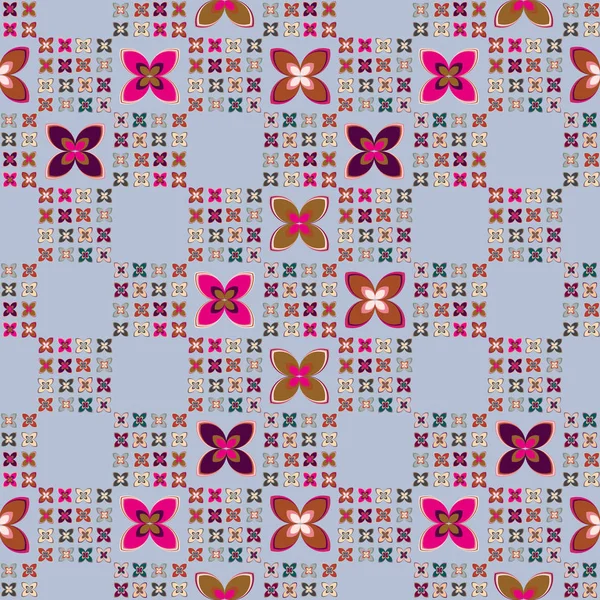 Motif Géométrique Floral Abstrait Sans Couture Pour Fond — Image vectorielle