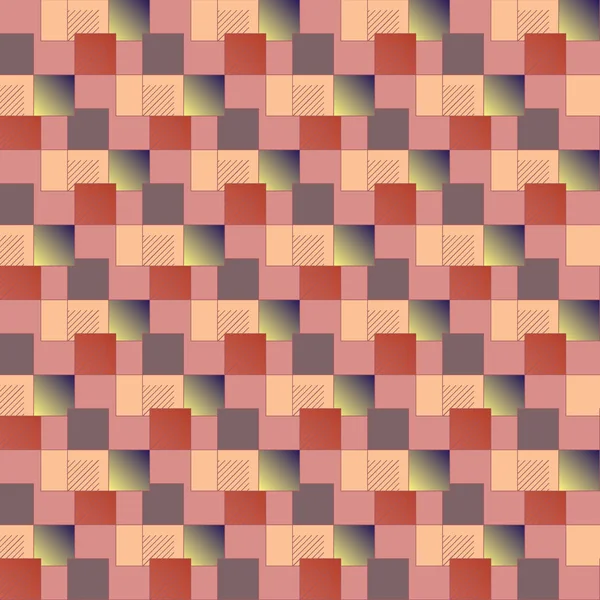 抽象图形像素 立方体和正方形的矢量插图 — 图库矢量图片