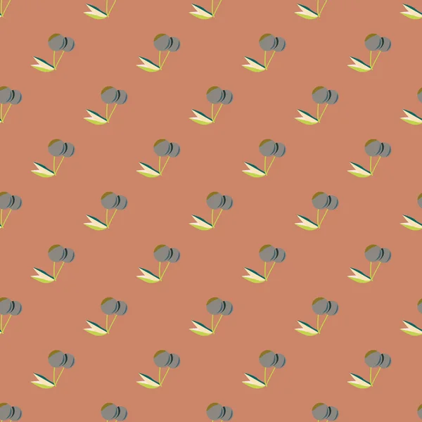 Cute Cherries Seamless Pattern Vector Illustration — Stock Vector
