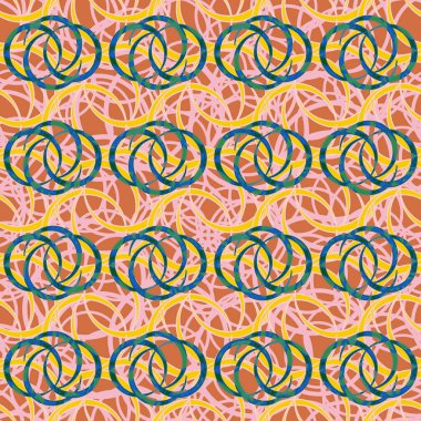 Daireler için arka plan ile Seamless modeli. vektör çizim