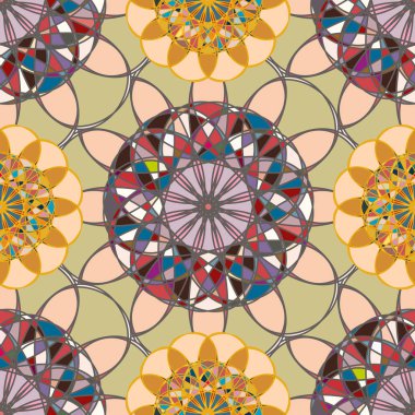  soyut çiçek geometrik Dikişsiz desen arka planı için