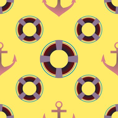 deniz karikatür düz yinelenen desen. illüstrasyon