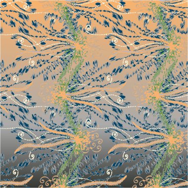 soyut çiçek deseni, vektör illüstrasyonu