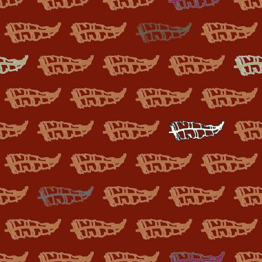 Memphis tarzı zemin ağaç yaprakları 