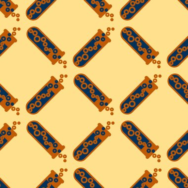 Kimya test tüpleri parlak arka plan üzerinde. Seamless modeli.