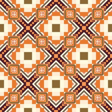 Geometrik etnik desen sorunsuz tasarım arka plan veya duvar kağıdı için