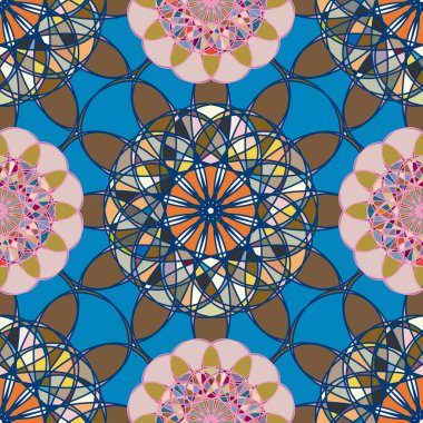  soyut çiçek geometrik Dikişsiz desen arka planı için