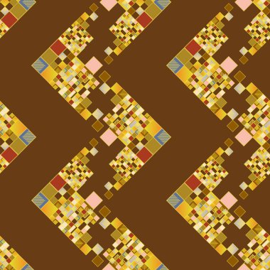 renkli soyut piksel, vektör çizim küpleri ve kareler