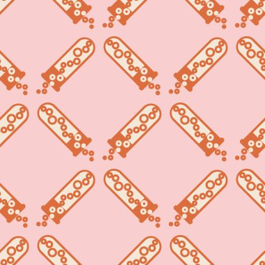 Kimya test tüpleri parlak arka plan üzerinde. Seamless modeli.