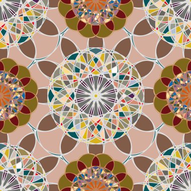  soyut çiçek geometrik Dikişsiz desen arka planı için