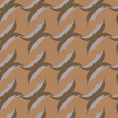 Dekoratif renkli seamless modeli sevimli yunuslar ile