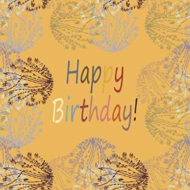 Çiçek desenli harflerle kutlu olsun çok renkli el çekilmiş