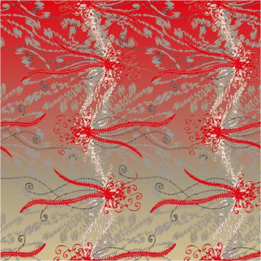 soyut çiçek deseni, vektör illüstrasyonu