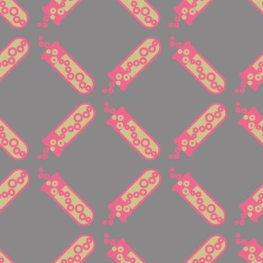 Kimya test tüpleri parlak arka plan üzerinde. Seamless modeli.