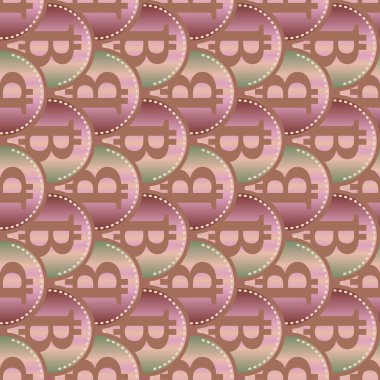 Renkli bitcoins işaretleri ile mali seamless modeli